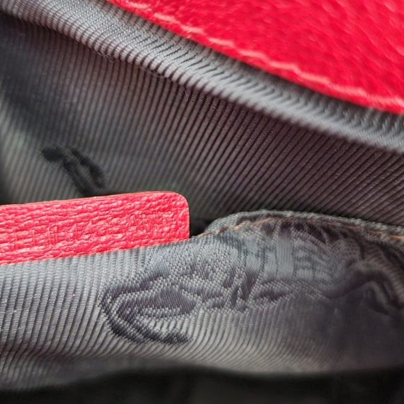 Burberry Red Pebbled Leather Satchel Handbag - Picture 12 of 14